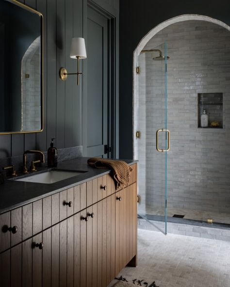 The 10 Most Popular Bathrooms So Far in 2024 Modern Master Bathrooms, Organic Bathroom, Moody Bathroom, Marbella Villas, Beautiful Tile Floor, Garage Addition, Transitional Bathroom, Porch And Balcony, Renovation Design