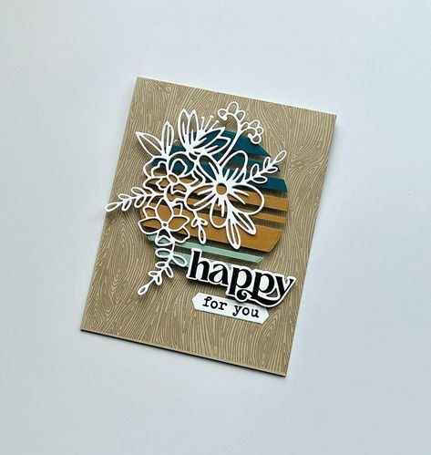 FLOATING ELEMENT - This card has a cool floating element using cardstock strips, acetate, and foam sticky strips. I made it in the Stretch… | Instagram Knock On Wood, Wood Background, I Made It, Handmade Cards, Made It, Card Ideas, Cards Handmade, Card Stock, Floating