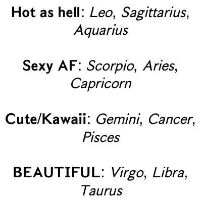 Zodiac Signs Hot Or Cute, Most Beautiful Zodiac Signs, Hot Zodiac Signs, Aquarius X Virgo, Virgo X Aries, Aquarius X Gemini, Gemini X Leo, Leo X Virgo, Zodiac Signs Soulmates