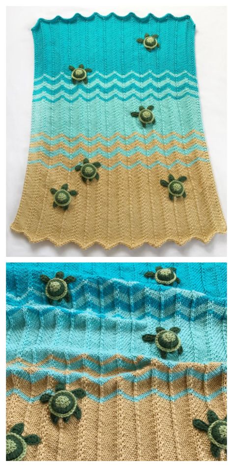 Sea Turtle Blanket Knitting Pattern - Knitting Pattern Turtle Knitting Pattern Free, Jewellery Knots, Turtle Knitting Pattern, Sea Turtle Blanket, Turtle Blanket, Knitted Dishcloth Patterns Free, Easy Scarf Knitting Patterns, Turtle Sweaters, Dishcloth Patterns Free