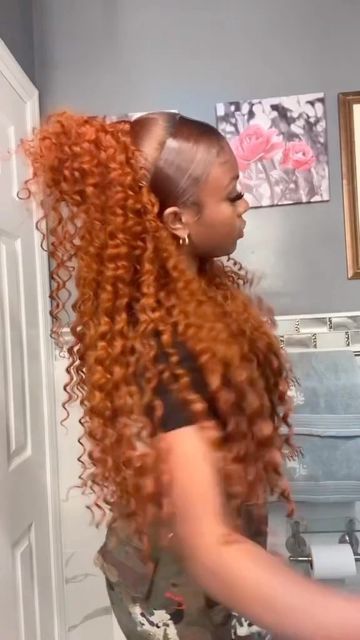 Hairspells Human Hair Products ❤️‍🔥Shop Bio Link🔥 on Instagram: "Trending🔥🔥Claw clip quick weave half up half down updo🙌❤️‍🔥😍She is so pretty with ginger orange curly hair❤️‍🔥🔥 @leemaarie_ . . . . Follow @hairspells_love for more about hair inspiration ❤️‍🔥click bio link to know more👻 . . . #quickweave #quickweaves #hairextensions #hairtutorial #hairtransformation #hairtrends #hairjourney #hairgoals #blackgirlmagic #blackgirl #curlyhair #curlyhairstyles #curlyhairdontcare #halfuphalfd Claw Clip Quick Weave Curly, Pineapple Curly Hair Weave, Half Up Half Down Bundles Curly, Curly Versatile Quick Weave, Claw Clip Sew In, Ginger Half Up Half Down Quick Weave, Curly Hairstyles Quick Weave, Half Up Down Quick Weave, Half Up Half Down Hair Black Women Claw Clip