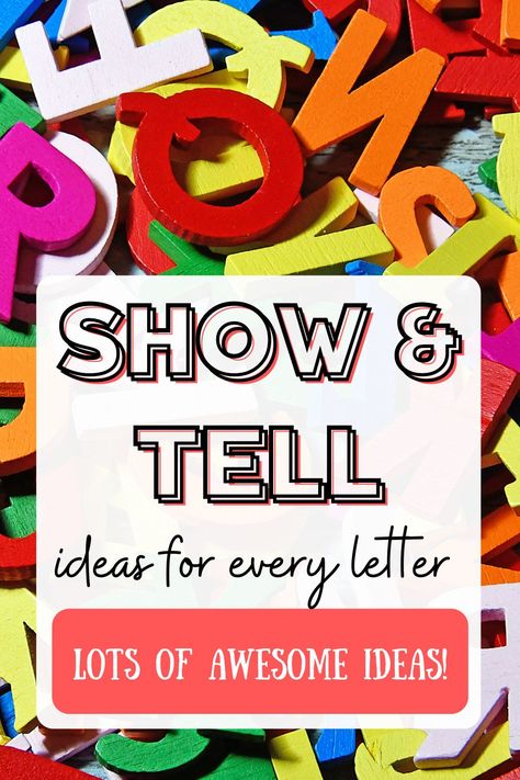 Letter Of The Week Activities Kindergarten, Alphabet Show And Tell Ideas, Letter A Show And Tell Ideas, Show And Tell Letter A, Literacy Week Ideas Preschool, Kindergarten Show And Tell Ideas, Preschool Show And Tell Ideas, Alphabet Party Preschool, Show And Tell Ideas For Kindergarten