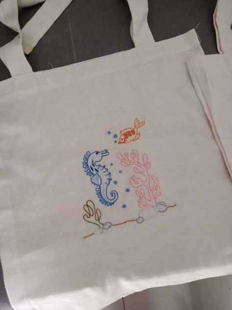 Tote bag marina bordada a mano Tote Bag