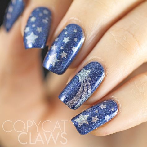 Copycat Claws: MoYou London Pink Oval Nails, Moon Nail Art, My Christmas Wishlist, Star Nail Designs, Star Nail, Star Nail Art, Moon Nails, Phases Of The Moon, Colorful Nail Designs