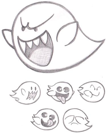 Ghost From Mario, Mario Ghost, Mario Boo, Boo And Buddy, Ghost Drawing, Sketching Ideas, Boo Ghost, Drawing Sketching, Drawing Stuff