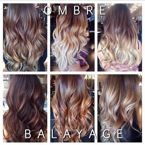 Ombre vs. Balayage Ombré Hair, Ombre Hair Color, Ombre Balayage, Love Hair, Great Hair, Ombre Hair, Hair Dos, Balayage Hair, Gorgeous Hair