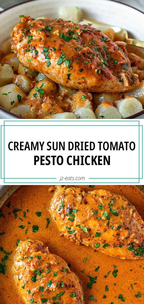 Pesto Chicken Sundried Tomato, Creamy Sun Dried Tomato Pesto Chicken, Recipe With Red Pesto, Sun Dried Tomato Pesto Recipe Chicken, Sun Dried Pesto Chicken, Su Dried Tomato Chicken, Tomato Pesto Recipe Dinners, Sun Dried Pesto Recipe, Recipes Using Tomato Pesto