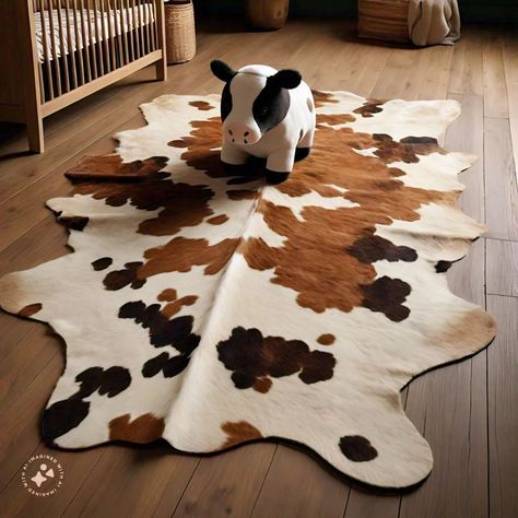 Add a touch of rustic charm to your little one's nursery with a soft and cozy cowhide rug. Bringing the outdoors in, this natural beauty adds warmth and texture to the room, creating a snug and inviting space for your baby to play and dream. Explore variety of natural cowhides at our store🛍 Ebay: www.ebay.com/str/storeera 🛒 Etsy:  www.etsy.com/shop/storeera 🛒 🔗Link in bio #cowhiderug #cowprint #arearug #interiordesign #diyrug #cowhide #cow #braziliancowhide #genuinerug  #interiordesign #int... Cowhide Rug, Diy Rug, Cow Hide, Cow Hide Rug, The Room, Cow Print, The Outdoors, Rustic Charm, To Play