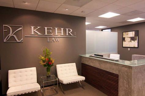 Kehr Law #SmallBizLove Law Firm Decor, Law Firm Reception Area, Law Office Reception, Front Desk Design, Law Office Design, Office Reception Design, Office Reception Area, Law Office Decor, Lobby Ideas