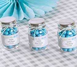 Mini Mason Jar Favors, Boys Birthday Party Favors, Mason Jar Favors, Mini Mason Jar, Personalized Mason Jars, Baby Boy Shower Favors, Mini Mason Jars, Shower Bebe, Baby Shower Party Favors