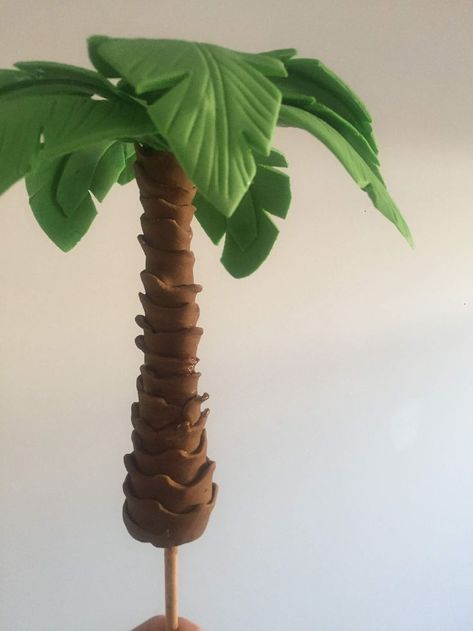 Polymer Clay Palm Tree, Clay Palm Tree, Fondant Palm Tree, Fondant Dinosaur, Taco Cake, Hawaiian Cake, Cake Designs For Girl, Dino Cake, Dinosaur Birthday Cakes