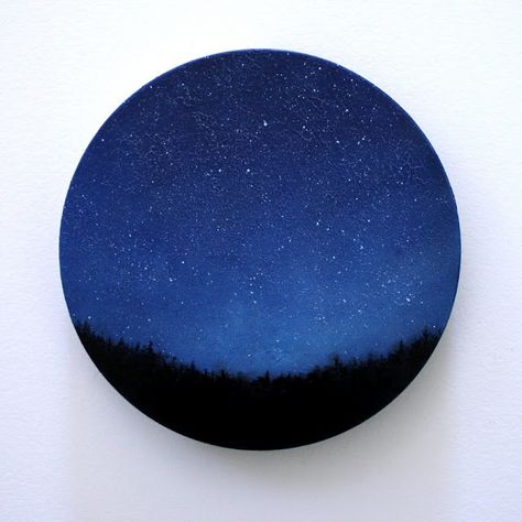 Night Sky Oil Painting by Tree Hollow Designs ...BTW,Please Check this out: http://artcaffeine.imobileappsys.com Painting Night Sky, Tree Hollow, Sky Oil Painting, Painting Night, Color Me Mine, Pottery Painting Designs, Pottery Crafts, Maple Hardwood, Night Painting