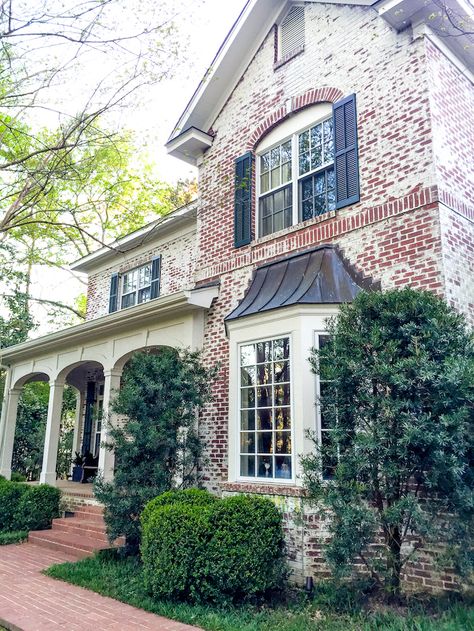 Like the look of sand-blasted brick exterior on this Columbus home. | carrie bradshaw lied home Casa Vintage, Painted Brick, House Goals, Exterior Brick, Pretty House, Brick House, Home N Decor, 인테리어 디자인, House Inspiration