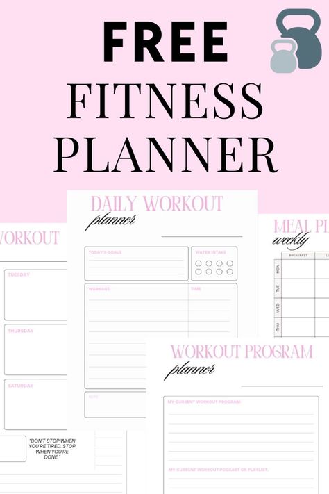 How To Start Your Fitness Journey & Free Fitness Planner bestdigitalplanner #courseplanner #digitalplannertemplate🗃️ Free Workout Planner, Mom Planner Printables Free, Goal Planner Printable Free, Study Planner Printable Free, Aesthetic Planners, Workout Plan Template, Workout Sheets, Gym Planner, Weekly Fitness Planner