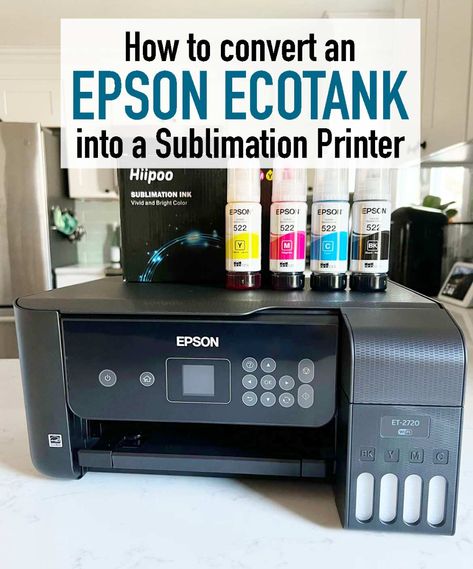 Sublimation Printer Epson, How To Convert Epson Printer To Sublimation, Best Printer For Sublimation, Cricut Room, Bleaching Shirts, Home Diy Easy, Epson Ecotank Printer, Sublimation For Beginners, Cups Sublimation