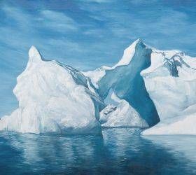 Iceberg #overstockArt Iceberg Illustration, Penguin On Iceberg Drawing, Iceberg Paintings, Polar Bear On Iceberg Drawing, Polar Bear On Iceberg, Selling Paintings, Nature Artists, Painting Snow, Portrait Sculpture