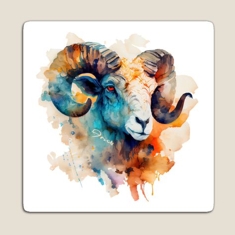 Aries Painting Ideas, Sheep Drawing, Sublimation Art, Aries Art, Angel Wings Art, Zodiac Sign Aries, Aries Astrology, Zodiac Elements, Aries Tattoo