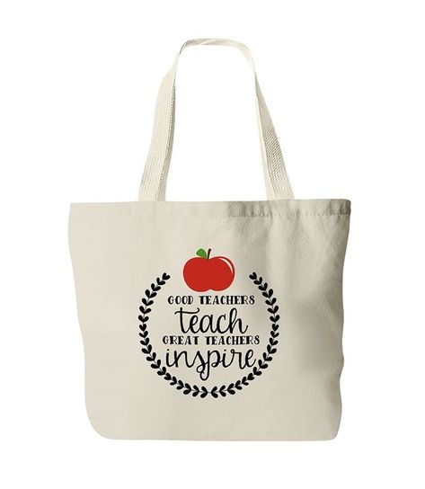 Teacher canvas tote bag, a perfect gift! Bulk Teacher Gifts, Teacher Canvas, Teacher Bag, Gifts For Teacher, Teacher Bags, Gift Inspo, Amazon Storage, Personalized Tote Bags, Teacher Christmas Gifts