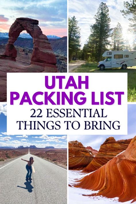 The ONLY Utah packing list you need. A Utah checklist with all the essentials, clothing & items you might forget + practical Utah packing tips. Utah Outfits Fall, Utah Packing List, Utah Outfits, Utah Summer, September Outfits, Essentials Clothing, Utah Vacation, Pink Lake, Cedar City