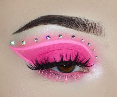 Gem Makeup, Purple Makeup Looks, Birthday Makeup Looks, Makeup Ojos, Windows To The Soul, Pink Eye Makeup, Graphic Makeup, Barbie Makeup, Lashes Mascara