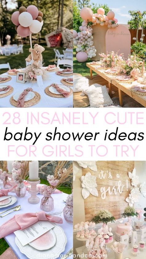 You are going to love these cute baby shower ideas for girls! There are so many decorations and fun food ideas that your guests will obsess over. Home Baby Shower Ideas Decor Girl, Minimalist Baby Shower Ideas Girl, Baby Girl Shower Decorations Ideas, Simple Pink Baby Shower Ideas, Pink Theme Baby Shower Ideas, Neutral Baby Girl Shower Ideas, Baby Shower Decor Ideas Girl, Baby Shower Room Set Up, Spring Baby Girl Shower Ideas