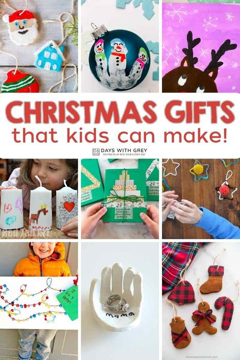 Craft Christmas Gifts For Kids, Christmas Ideas For Parents From Kids, Toddler Gift To Grandparents Christmas, Preschool Holiday Crafts For Parents, Homemade Kid Christmas Gifts, Holiday Gift For Parents From Kids, Classroom Parent Christmas Gifts, Classroom Holiday Gifts For Parents, Christmas Gift Craft Ideas For Kids