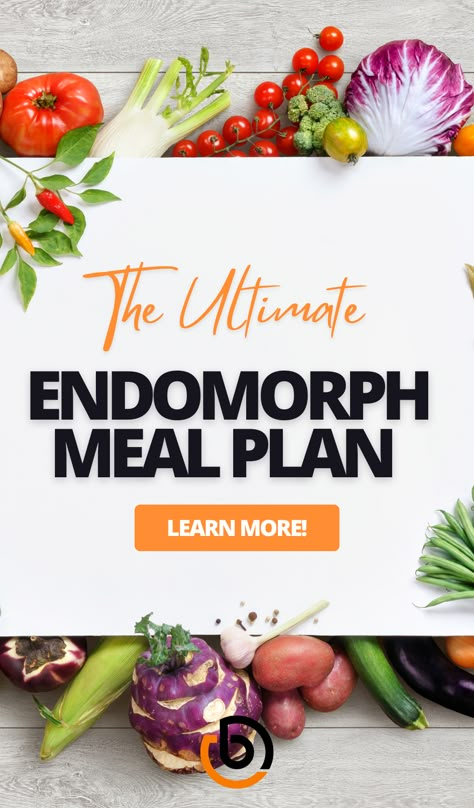 The perfect meal plan for endomorphs entails a balanced diet that contains low amounts of carbohydrates. In this endomorph diet plan, the primary foods to integrate into your diet are nuts and seeds, fruits, meat, vegetables, and oils. Diet For Endomorph Body Type, Meals For Endomorphs, Meso Endomorph Diet, Ectomorph Women Meal Plan, Meso-endomorph Women Diet, Endomorph Diet Plan Meals, Vshred Endomorph Diet Meal Plan, Endomorph Meal Plan Women, Obesity Code Meal Plan