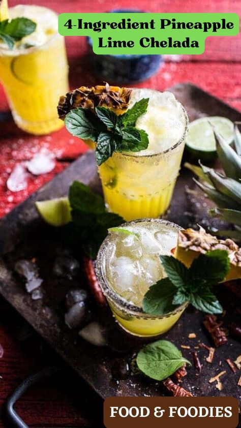 4-Ingredient Pineapple Lime Chelada Drink
#gindrinks #imbibe #drinksofinstagram #bartenderlife #mixologists #drinkup #drinkspecial #instacocktails #drinkoftheday #drink #drinks #cocktails🍹 #cocktailtime🍹 #coquetel #coktails #drinkstagram #beeafeater #bonsdrinksdois #bartender #borabeber #food&foodies #foodtofoodies Chelada Recipe, Best Mojito Recipe, Cold Brew Iced Coffee, Rosemary Simple Syrup, Pumpkin Ale, Cooking With Beer, Mojito Recipe, Beer Cocktails, Drinks Cocktails