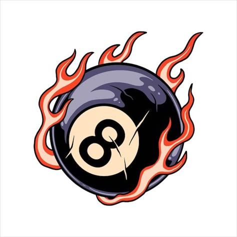 8 Ball Graffiti, Freepik T Shirt Design, Flame Vector Design, Eight Ball Drawing, 8 Ball Artwork, 8 Ball Illustration, 8ball Design, 8 Ball Drawing, 8 Ball Art