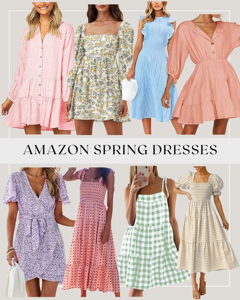 Elevate your spring style with our stunning selection of dresses from Amazon! Embrace the season's blooming beauty with breezy florals, vibrant prints, and delicate pastels. From flirty sundresses to elegant maxis, we've got the perfect ensemble for every spring occasion. Amazon Dress Finds, Amazon Spring Dresses, Dresses From Amazon, Amazon Dresses, Amazon Storefront, Spring Style, Cozy Fall, Everyday Wardrobe, Spring Dresses