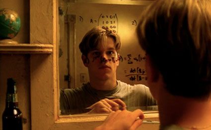 Will (Matt Damon)  writing equations on the mirror Will Hunting, Good Will Hunting Movie, Hunting Wallpaper, Matrix Film, Damien Chazelle, Foreign Movies, Good Will Hunting, Septième Art, I Love Cinema