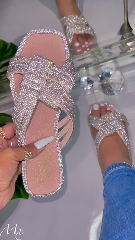 Glittery Sandals, Mexican Shoes, Sparkle Sandals, Sparkly Sandals, Bling Sandals, Women Flat Sandals, Pretty Sandals, Pretty Shoes Sneakers, Sparkly Shoes