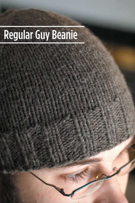 Regular Guy Beanie – Free Beanie Knitting Pattern | Excerpts From My Cranium -- knit on straight needles then sew up Mens Hat Knitting Pattern, Mens Beanies, Mens Knit Beanie, Beanie Pattern Free, Beanie Knitting Pattern, Men's Beanie, Beanie Knitting Patterns Free, Knit Beanie Pattern, Beanie Outfit