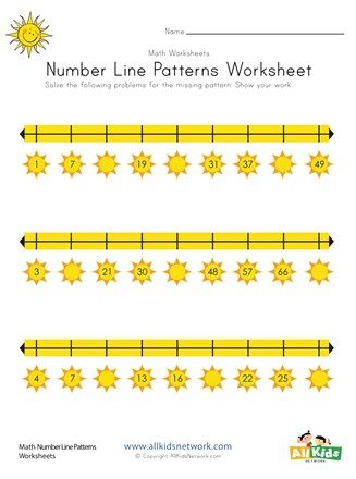 Fill in the missing numbers on each of the number lines. Number Line Worksheet, Fill In The Missing Numbers, Number Lines, Pattern Worksheet, Missing Numbers, Number Line, Numeracy, Line Patterns, The Missing