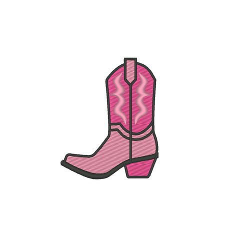 Cowgirl Boot Embroidery Design, Girl Cowboy Boot Embroidery Design, Mini Cowboy Boot Embroidery File Boot Embroidery, Mini Cowboy, Pink Cowgirl Boots, Girl Cowboy Boots, Trendy Embroidery, Cowgirl Boot, Pink Ornament, Pink Cowgirl, Design Girl