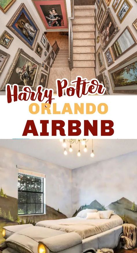 The Best Harry Potter Themed Airbnbs in Orlando. Do you want to feel like you are living in Hogwarts? These airbnbs in Orlando will help you achieve your dreams. With Harry Potter Themed rooms, living rooms, and more. Themed Airbnb, Harry Potter Orlando, Harry Potter Places, Themed Rooms, Orlando Hotel, Achieve Your Dreams, Universal Orlando, Harry Potter World, City Break