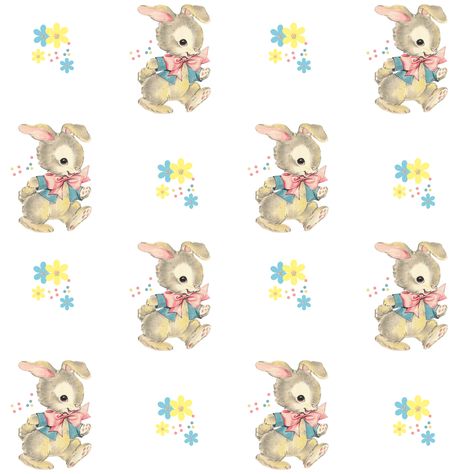 Free digital vintage bunny scrapbooking paper - ausdruckbares Geschenkpapier - freebie | MeinLilaPark – digital freebies Baby Wrapping, Easter Scrapbook, Vintage Easter Bunny, Digital Paper Free, Nursery Decorations, Free Printable Planner Stickers, Easter Printables Free, Easter Wallpaper, Paper Wall Hanging