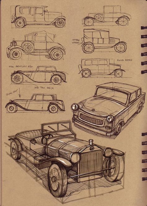 Cool Car Drawings, Object Drawing, Industrial Design Sketch, Perspective Art, Car Design Sketch, Car Illustration, Car Sketch, Automotive Art, Car Drawings