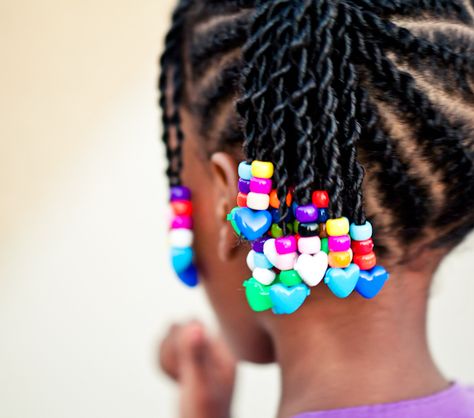 Flat Twist Pigtails Twist Pigtails, African Girls Hairstyles, Braids Ponytail, Twist Ponytail, Hair Afro, Beads Ideas, Natural Hairstyles For Kids, Girls Natural Hairstyles, Braided Ponytail Hairstyles