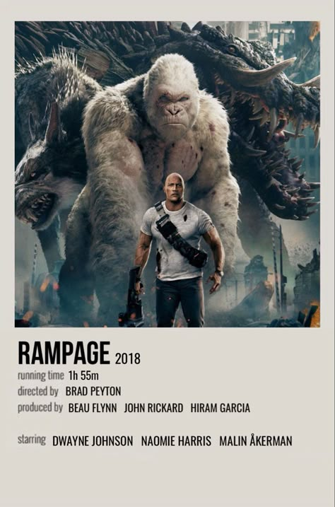 Action Movies Poster, Movies To Watch Action, Poloraid Posters Movies, Rampage Movie Poster, Movie Polariod Posters, Alternative Minamilist Movie Covers, Rampage Movie, Horror Movies List, Movie Poster Room