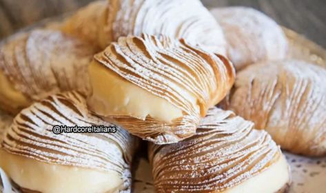 Authentic Sfogliatelle Recipe | Hardcore Italians Blog Sfogliatelle Recipe, Italian Cookie Recipes, Italian Pastries, Candied Orange Peel, Italian Recipes Authentic, Pasta Maker, Italian Cookies, Puff Pastry Recipes, Sweet Pie