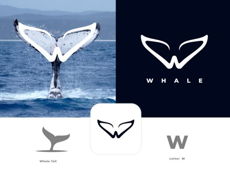 Whale Logo Design Ideas, Logo Illustration Design Ideas, Logo Concept Ideas, Whale Logo Design, H Logo Design, Logo Sketch Design, Whale Graphic, Clever Logo Design, Logo Sketches