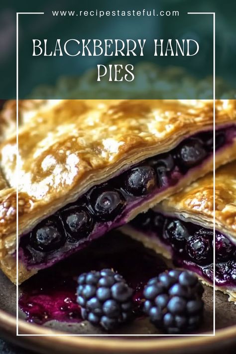 These delightful Blackberry Hand Pies are perfect for a sweet snack or dessert! Flaky pastry filled with juicy blackberries makes for an irresistible treat. Blackberry Hand Pies, Blackberry Pie Filling, Blackberry Pie, Blackberry Recipes, Flaky Pastry, Hand Pies, Fresh Fruits, Pie Filling, Sweet Snacks