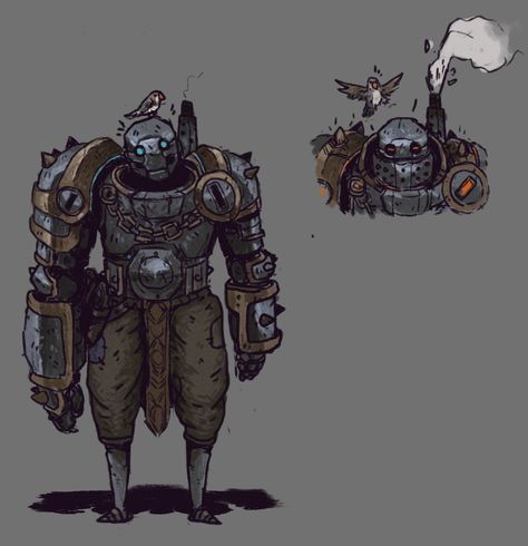 Dnd Warforged Barbarian, Pathfinder Rpg Characters, Character Drawings, Roleplay Characters, Concept Art Character, Dungeons And Dragons Characters, Dnd Art, Robot Art, Game Character Design