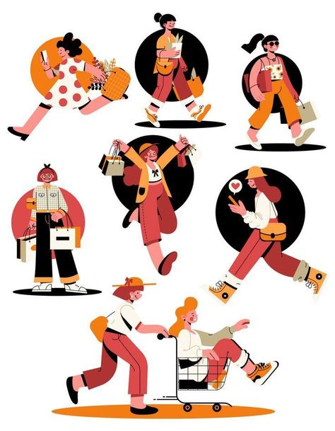 Finger Drawing, Vector Illustration Character, Vector Character Design, Flat Design Illustration, 카드 디자인, Motion Design Animation, Vector Character, People Illustration, Character Design Animation