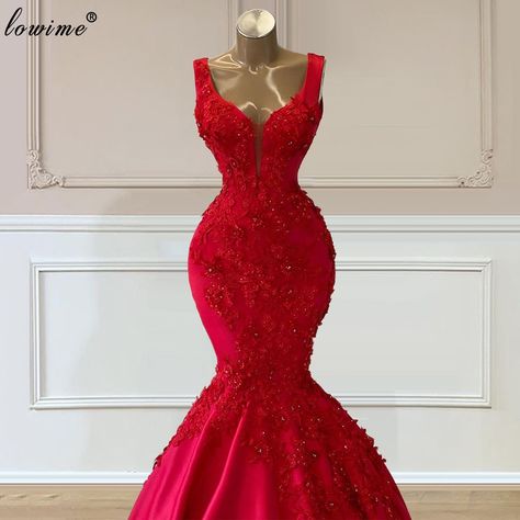 Cheap Wedding Dresses, Buy Quality Weddings & Events Directly from China Suppliers:Plus Size Red Wedding Dresses Mermaid Flowers Beading Wedding Gowns Sleeveless Engagement Dresses For Women Robe De Mariage Enjoy ✓Free Shipping Worldwide! ✓Limited Time Sale ✓Easy Return. Red Wedding Dress Mermaid, Satin Spaghetti Strap Dress, Mermaid Flowers, Dress With 3d Flowers, Satin Mermaid Dress, Bride Reception Dresses, Spaghetti Straps Dress, Beaded Wedding Gowns, Red Wedding Dress