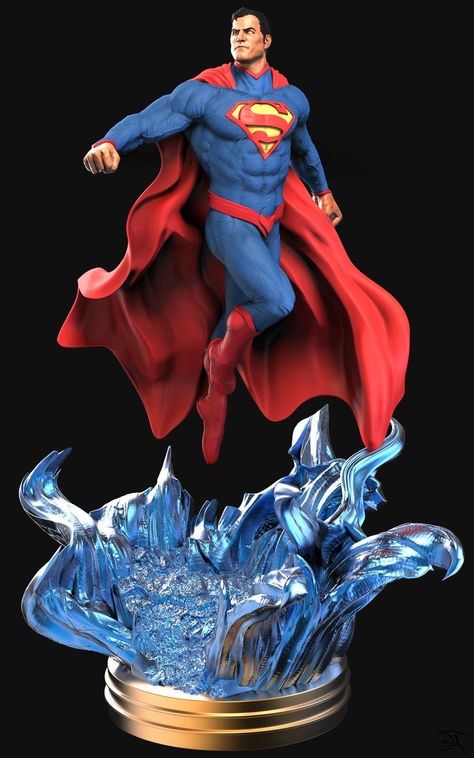 Superman Statue, Wonder Woman Statue, Comic Superman, Superman 1, Action Comics 1, Character Statue, Superman Art, Wu Tang Clan, Bd Comics