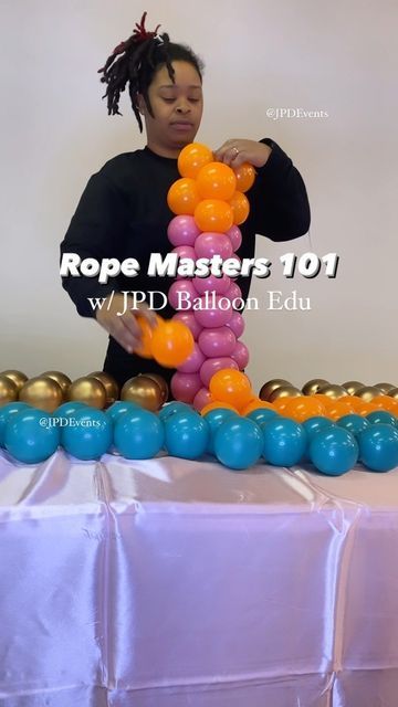 @jpdevents on Instagram: "🗣️ New Class Alert 🚨 LINK IN BIO ‼️ Rope Masters 101 📓 Online Mini Garland Class Wednesday February 1st Two sessions (Limited spots) Link in bio to purchase‼️ #Balloons #ombreropes #balloonclasses #balloon #balloongarland #Jpdevents" 5 Inch Balloon Ideas, Mini Garland Balloon, Balloon Chain Garland, Balloon Rope Diy, Balloon Link Garland, Balloon Chain Diy, Small Balloon Arrangements, Link Balloons Decoration, Small Balloon Garland