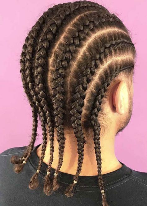 Straight Back Cornrow Braids Men - Cool Cornrow Braids For Men: Best Men's Cornrow Hairstyles #cornrows #cornrowsmen #braids #manbraids #blackmen #blackhair #menshairstyles #menshair #menshaircuts #menshaircutideas #menshairstyletrends #mensfashion #mensstyle #fade #undercut Mexican Braided Hairstyles, Braids For Men With Long Hair, Man With Braids, Braids For Man, Braids On Men, Cornrows Men, Man Braids, Cornrow Styles For Men, Long Cornrows