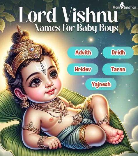 135 Most Popular Lord Vishnu Names For Baby Boys Hindu Boy Names Unique Indian, Hindu Baby Boy Names Unique, Baby Boy Names Indian Unique, Baby Biy Names, H Baby Names, S Baby Boy Names, Name Of Baby Boy, Lord Vishnu Names, Hindu Names For Boys